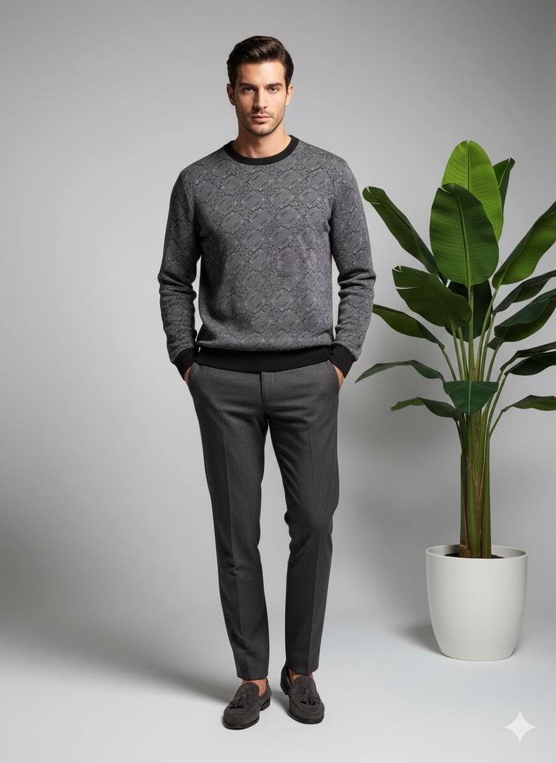 بلوز سلانیک یقه گرد چاپی 3347